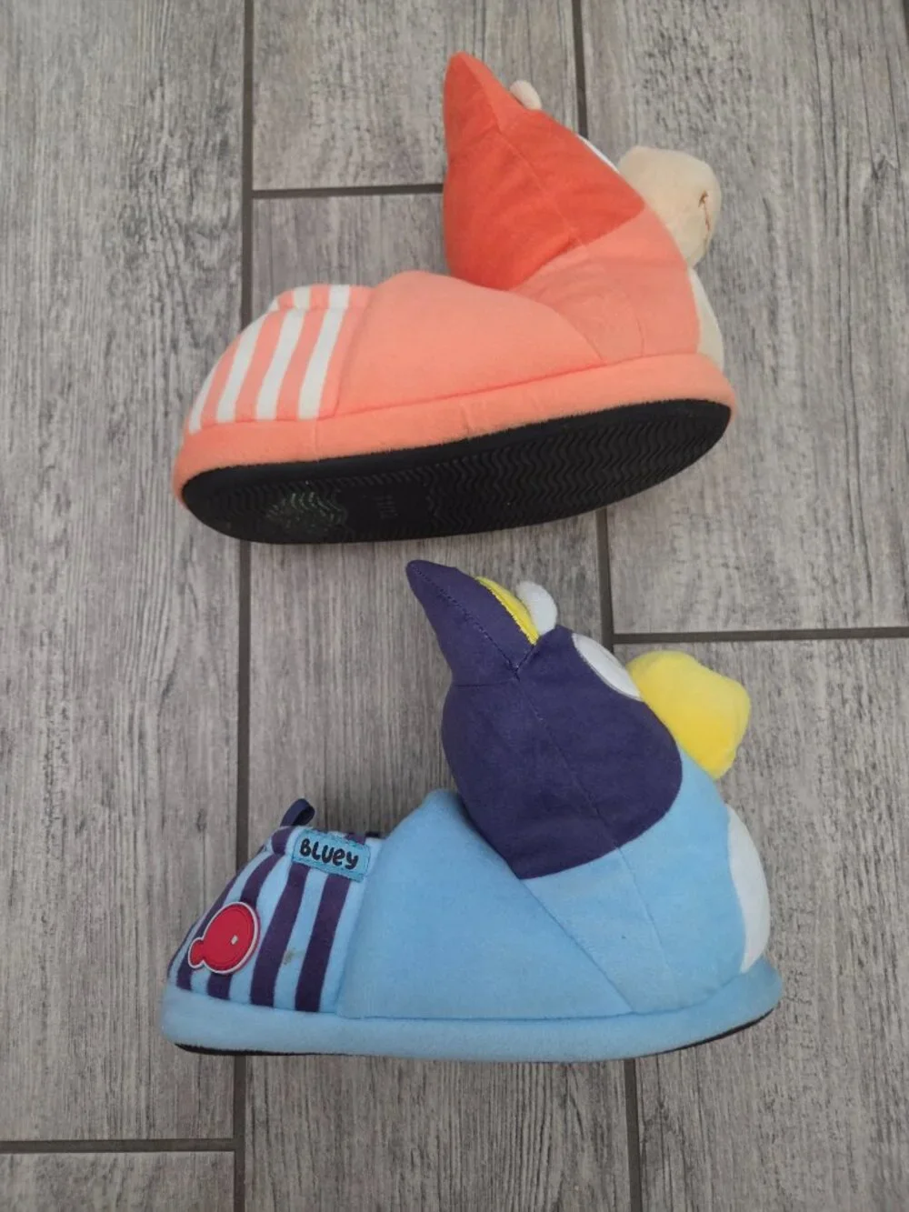 Bluey Bingo Little kids Plush Character Slippers Blue Orange Size 11/12